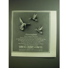 1974 Shreve, Crump & Low Hummingbird Pins Advertisement