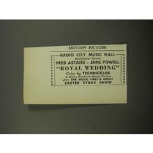 1951 Royal Wedding Movie Ad - Radio City Music Hall