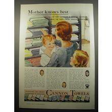 1933 Cannon Towels Ad - Mother knows best