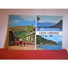 multiview, LOCH LOMOND, SCOTLAND used postcard by NPO Dexter =