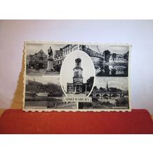 multiview, SHREWSBURY, SHROPSHIRE used vintage postcard 39A 1958 pm =
