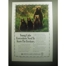 1993 Delta Air Lines Ad - Young cubs everywhere need to know the territory