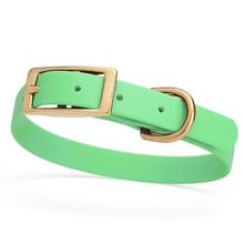 Dog Pet Collar with Brass Hardware Size S W 5/8” L 12” - 15” Sea Foam Green