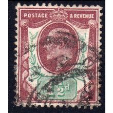 sg287 1 1/2d reddish purple & brt green Fine used