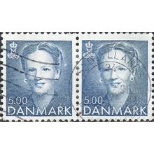 DENMARK, Queen Margrethe II (pair), blue 1992, 5.00Kr