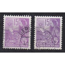 GERMANY DDR [1953] MiNr 0411 a,b ( OO/used ) [02]