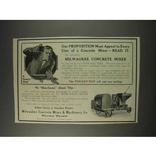 1910 Milwaukee Concrete Mixer Ad - Our Proposition