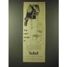 1960 Sebel Nest-a-Bye Chair Ad - You can't escape it