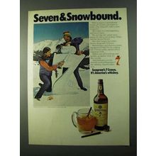 1975 Seagram's Seven Crown Whiskey Ad - Snowbound