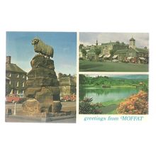 MOFFAT, HIGHLAND, SCOTLAND used postcard multiview 1976 postmark =