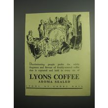 1948 Lyons Coffee Ad - Discriminating people prefer the subtle fragrance