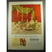 1956 Myers Rum Ad - When it's a question of good taste