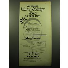 1957 Air France Airlines Ad - Air France Winter Holiday tours to your taste