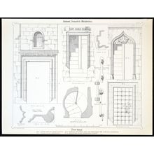 DOOR-WAYS - EDINBURGH 1890 Francis Thomas Dollman LITHOGRAPH #39