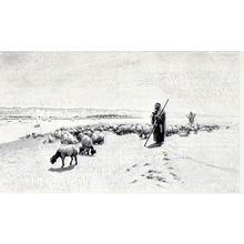 HE LED THEM WANDERING O’ER THE SANDY WAY 1893 Joseph Farquharson PRINT