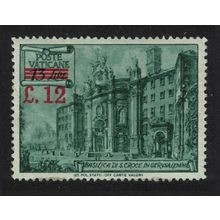 Vatican Basilica 'Holy Cross' surch 'L 12' and bars 1952 MH SG#175 Sc#154