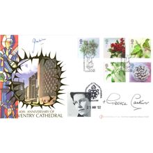 John Irvine George Carey Coventry Archbishop & ITN News MULTI Hand Signed FDC