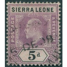 Sierra Leone 1905 5d dull purple & black SG93 used