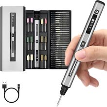 AM ARROWMAX Mini Electric Engraving Pen, Hollowcup Motor, 42 Bits with Aluminum