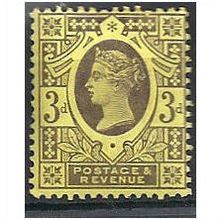 1887 SG202 3d Purple/Yellow Mounted Mint. .