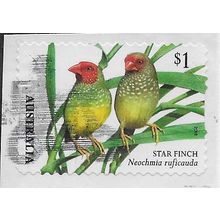 AUS 2018 $1.00 (S/A) 'BIRDS -FINCHES - STAR' ON PAPER FINE USED (EBID26-023)