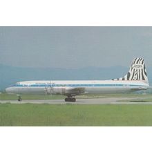 Britannia 313 African Safari Airways at Basle Airport Postcard