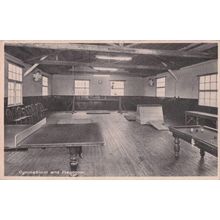 Military Gymnasium Playroom Snooker Table Hampton Middlesex Old Postcard