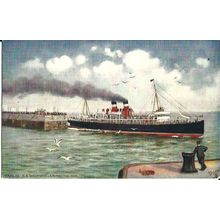 Midland Railway SS MANXMAN Tuck Oilette Postcard (7467)