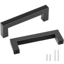 30 Pack Cabinet Pulls, 3.86in / 96mm Center to Center Slim Square Kitchen Ca...