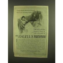 1908 Angelus Player-Piano Ad - Young Hearts Dreaming