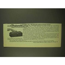 1909 Comptometer Machine Ad - Multiplication Any Kind