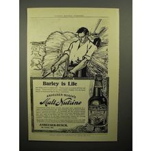 1908 Anheuser-Busch Malt-Nutrine Beer Ad - Barley is Life