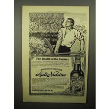 1908 Anheuser-Busch Malt-Nutrine Beer Ad - Farmer