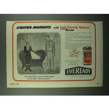 1945 Eveready Batteries Ad - Cartoon by George Wolfe