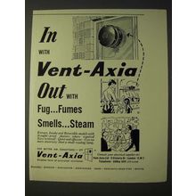 1958 Vent-Axia Ventillation Ad - In with Vent-Axia out with Fug.. Fumes SmellsÉ