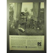 1964 Aetna Casualty Insurance Ad - Puts In Your Shoes