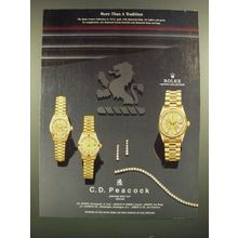 1988 Rolex Crown Collection Watches Ad - More than a Tradition