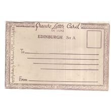 EDINBURGH vintage unposted 6 view GRAVURE Lettercard Photochrom...card cover /