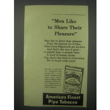 1942 Edgeworth Pipe Tobacco Ad - Men like to share their pleasure