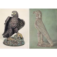 Persian Hawk Earthenware Cambridge Museum 2x Postcard s
