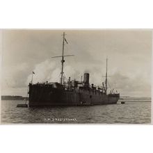 HMS Assistance WW1 Military Ship Old RPC Real Photo Postcard