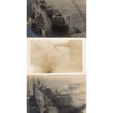 3 Unidentified Military WW1 Ships Disaster Weather Old Postcard s