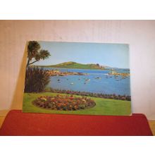 HOWTH HARBOUR & IRELAND'S EYE, CO. DUBLIN, IRELAND used postcard 1967 STAMP =