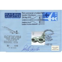 Concorde London Washington 1969 First Flight Paul Douglas Signed FDC
