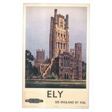 UK RAIL ADVERTISING BRITISH RAILWAYS ELY SEE ENGLAND BY RAIL CARD NO 10306019
