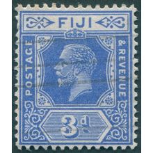 Fiji 1924 3d bright blue Die II SG234 used