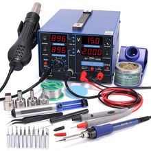 YIHUA 853D 2A USB SMD Hot Air Rework Soldering Iron Station, DC Power Supply 0-1