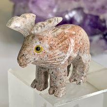 MOOSE Soapstone Figurine MINI Carved Stone Healing Crystal Animal Carving 1.5"
