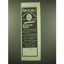1902 Equitable Insurance Ad - One Million People!