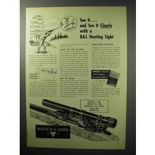 1955 Bausch & Lomb Hunting Sight Ad - See it Clearly